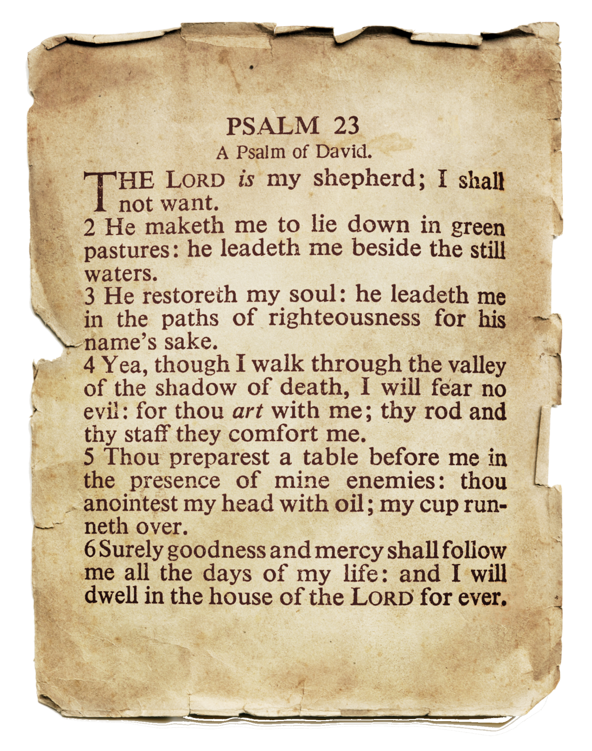 23rd Psalm – Physically Immortal