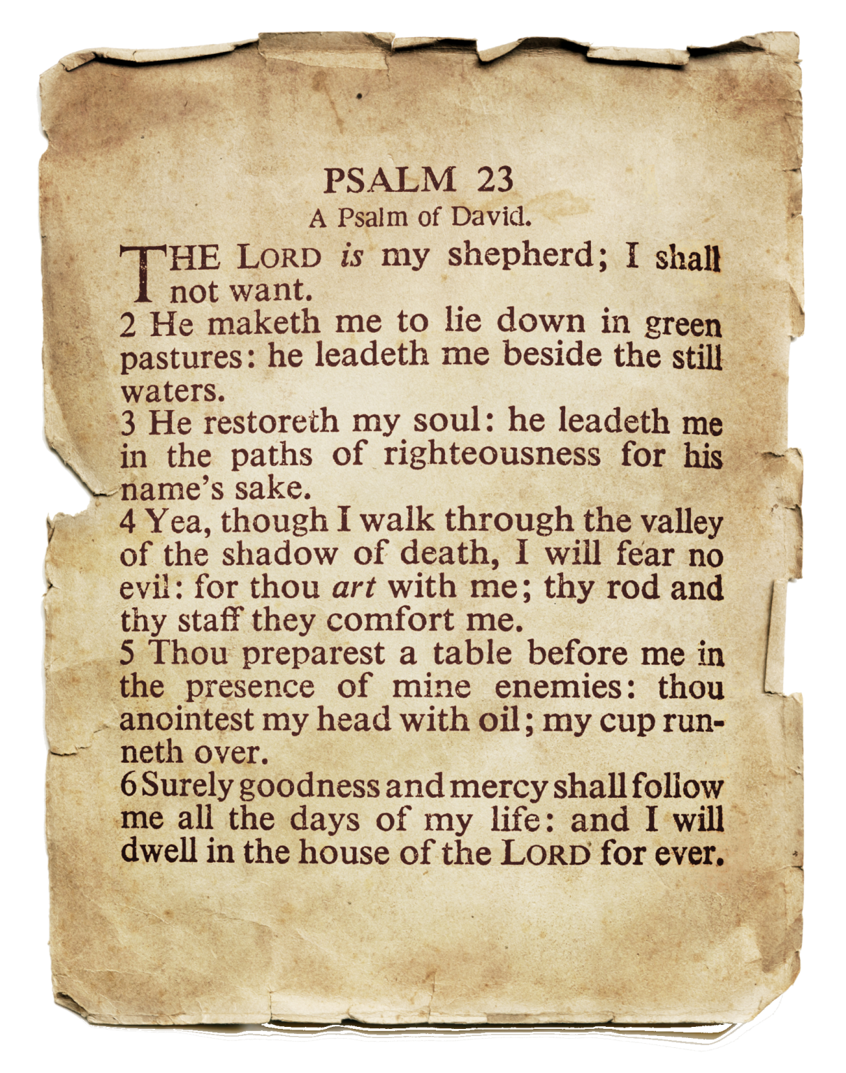 23rd Psalm Physically Immortal